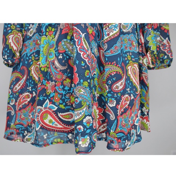 Flying Tomato Boho Paisley Floral Feminine Fit Dress XSMALL Preowned - Picture 4 of 9